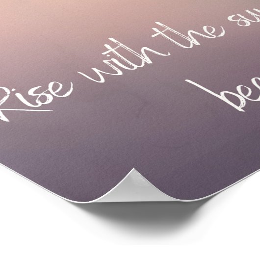 自然のポジティブさ:平和と喜びを抱く ポスター (角)