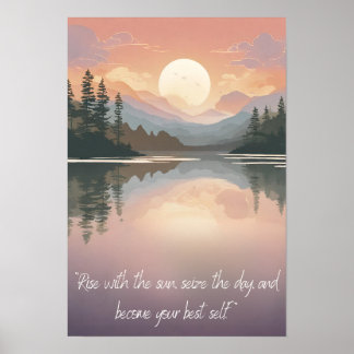 自然のポジティブさ：平和と喜びを抱く ポスター