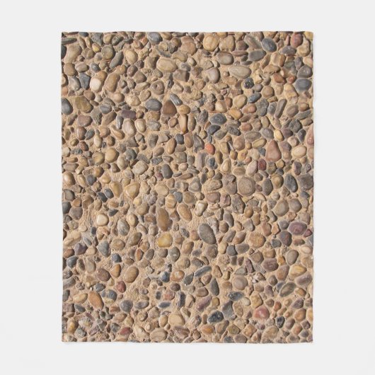 自然のユニークな小石は写真に投石します フリースブランケット (正面)