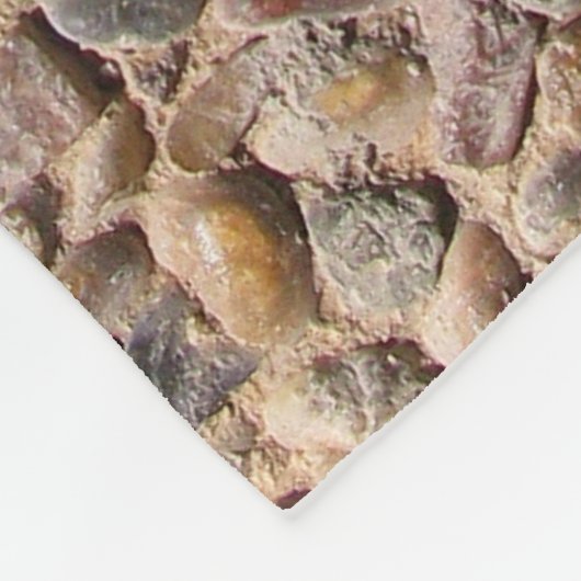 自然のユニークな小石は写真に投石します フリースブランケット (角)