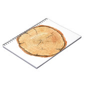 自然のリングや輪:木のテクスチャの勝利 ノートブック (左側)