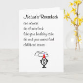 自然のロルシャッハ – おもしろいハッピーバースデー詩 カード (黄色い花)