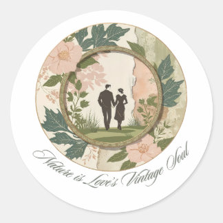 自然のヴィンテージ愛 ラウンドシール