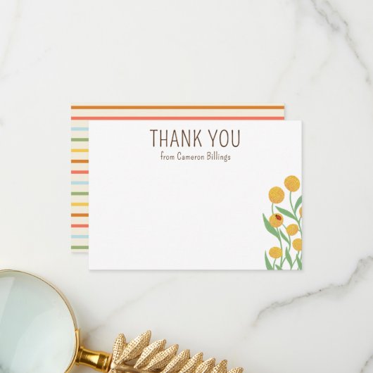 自然の不思議 感謝のメッセージカード ランドスケープ ステーショナリー サンキューカード (正面/裏面インサイチュ)