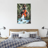 自然の中でチェロを持つ女性 キャンバスプリント - 絵画 (インサイチュ (寝室))