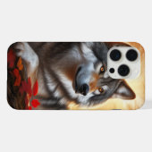 自然の中で孤高に生きるオオカミ iPhoneケース (裏面横)