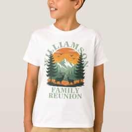 自然の中で家族の絆を感じるオリジナルキッズTシャツ Tシャツ