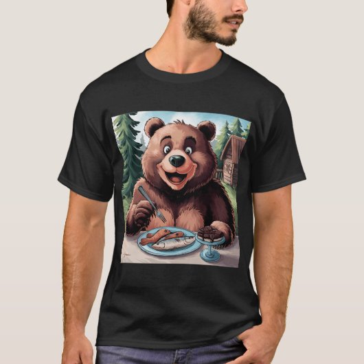 自然の中で朝食を、油絵。 Tシャツ (正面)