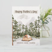 自然の中で楽しむ水彩キャンピング 父の日のカード シーズンカード (スタンド正面)
