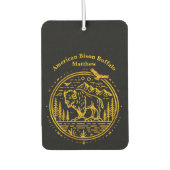 自然の中で雄大に立つバイソン カーエアーフレッシュナー (正面)