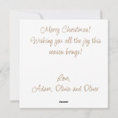 自然の中のクマ、鹿、鳥たち シーズンカード (裏面)