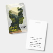 自然の中のシルエット セレニティ VIP バッジ (正面&裏面)