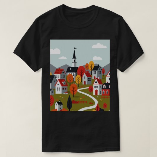 自然の中の街 Tシャツ (デザイン正面)