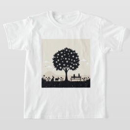 自然の中の超現実的で穏やかな風景 Tシャツ