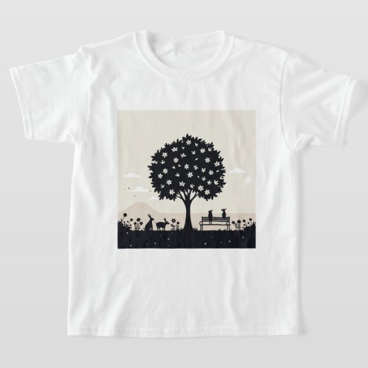 自然の中の超現実的で穏やかな風景 Tシャツ (レイダウン)
