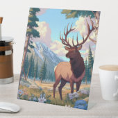 自然の中の鹿 台座サイン (インサイチュ)