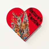 自然の優しさ:魅惑の森 鹿と子鹿 ノートブック (裏面)