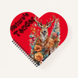 自然の優しさ：魅惑の森  鹿と子鹿 ノートブック