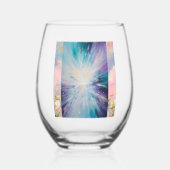 「自然の優雅さ～手作りのワイングラス～ t ステムなしワイングラス (正面)