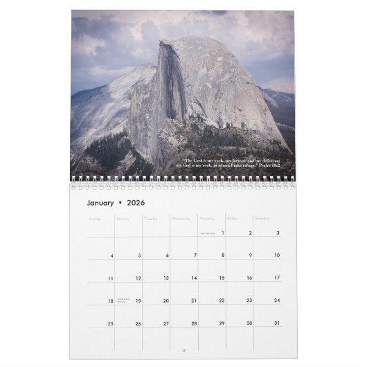 自然の写真撮影のカレンダーの2017年の美しい カレンダー (1月 2026)