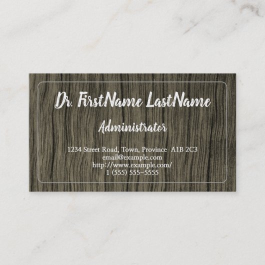 自然の刺激を受けたな管理者の名刺 名刺 (正面)