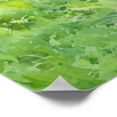 自然の双子のかわいい鹿の水彩画アート ポスター (角)