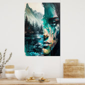 自然の反射 ポスター (キッチン)