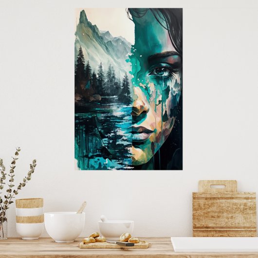 自然の反射 ポスター (キッチン)