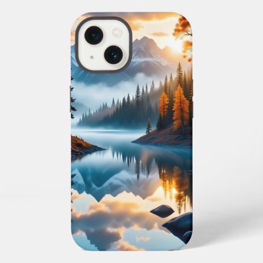 自然の反射 iPhoneケース (裏面)
