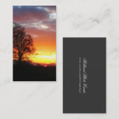 自然の名刺の日没の木 名刺 (正面/裏面)