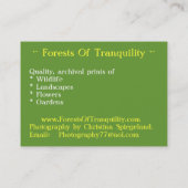 自然の名刺 名刺 (裏面)