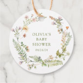 自然の喜びはベビーシャワーお気に入りギフトラベル フェイバータグ (裏面)