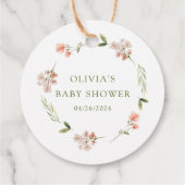 自然の喜びはベビーシャワーお気に入りギフトラベル フェイバータグ (裏面)