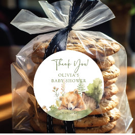 自然の喜びはベビーシャワー ラウンドシール