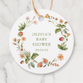 自然の喜びバニーベビーシャワーお気に入りギフトラベル フェイバータグ (裏面)