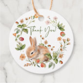 自然の喜びバニーベビーシャワーお気に入りギフトラベル フェイバータグ (正面)