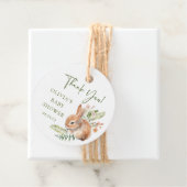 自然の喜びバニーベビーシャワーお気に入りギフトラベル フェイバータグ (インサイチュ)