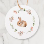 自然の喜びバニーベビーシャワーお気に入りギフトラベル フェイバータグ (裏面)