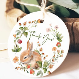 自然の喜びバニーベビーシャワーお気に入りギフトラベル フェイバータグ