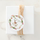 自然の喜び鹿の赤ちゃんシャワーお願いギフトラベル フェイバータグ (インサイチュ)