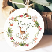 自然の喜び鹿の赤ちゃんシャワーお願いギフトラベル フェイバータグ