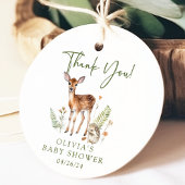 自然の喜び鹿の赤ちゃんシャワーお願いギフトラベル フェイバータグ