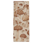 自然の喜び：キノコをテーマにしたアートワーク ワインギフトバッグ (裏面)