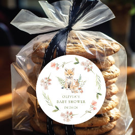 自然の喜び フォックス ベイビー シャワー ラウンドシール