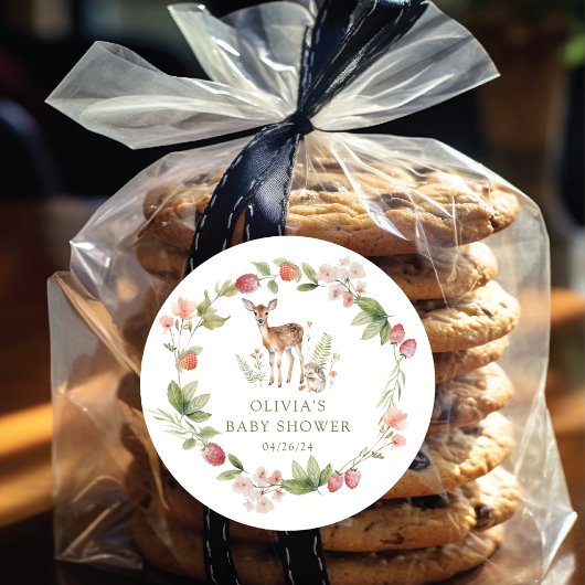 自然の喜び 鹿の赤ちゃん歓迎会 ラウンドシール