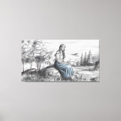 「自然の囁き：静けさの瞬間」 🌿🌸 キャンバスプリント (正面)