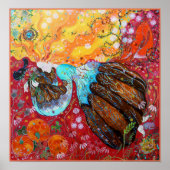 自然の女性と季節 ポスター (正面)