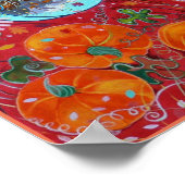 自然の女性と季節 ポスター (角)