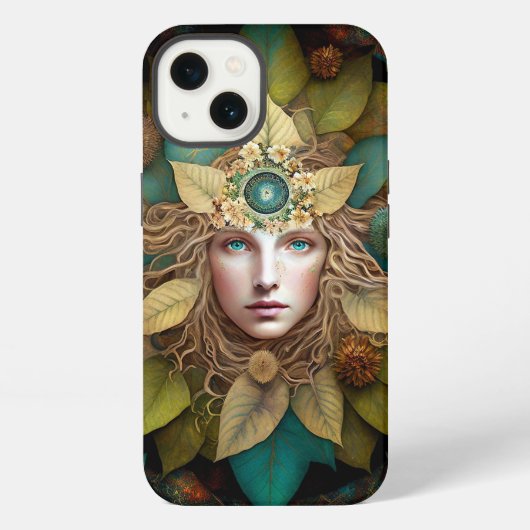 自然の女神の曼荼羅 iPhoneケース (裏面)