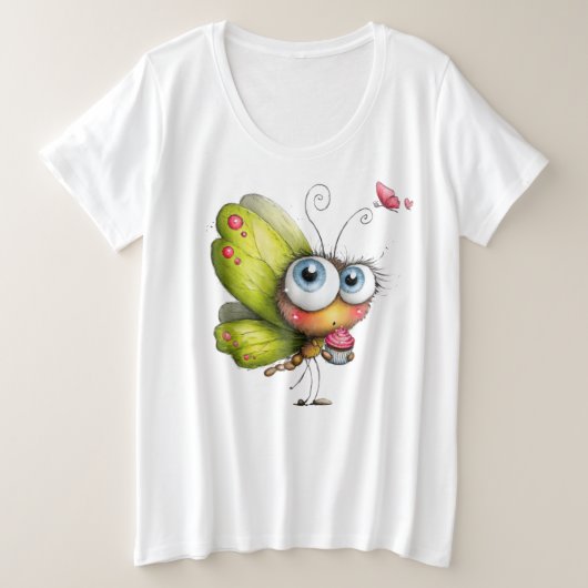 自然の女神#2 プラスサイズTシャツ (デザイン正面)